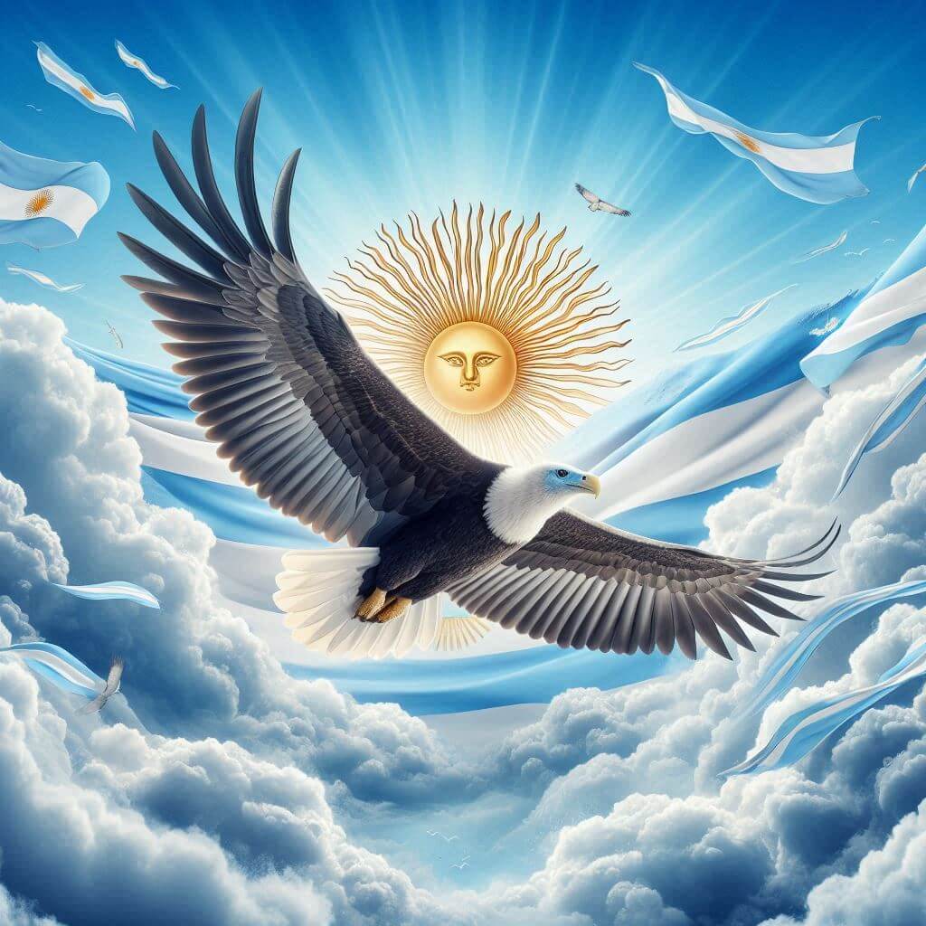 Majestic Andean condor symbolizing freedom and national pride in Argentina