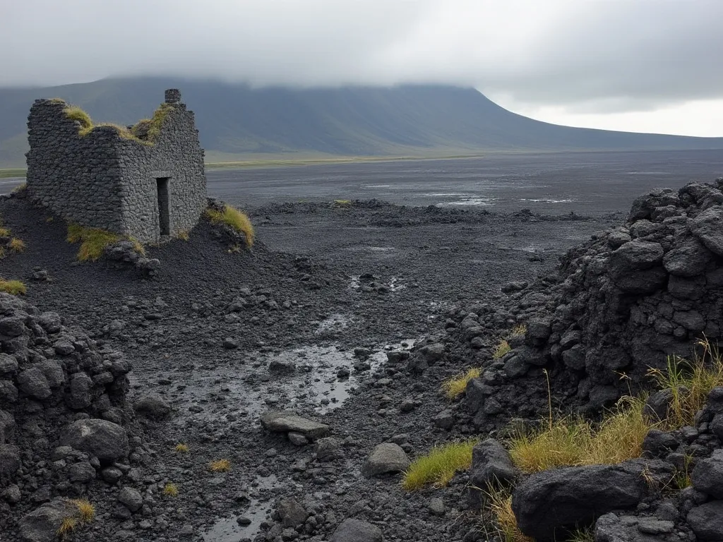 Plymouth ruins after volcanic ash and lava flows