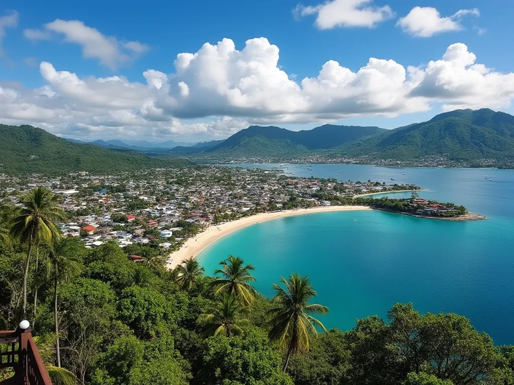 Port Vila cityscape with the waterfront and the harbor