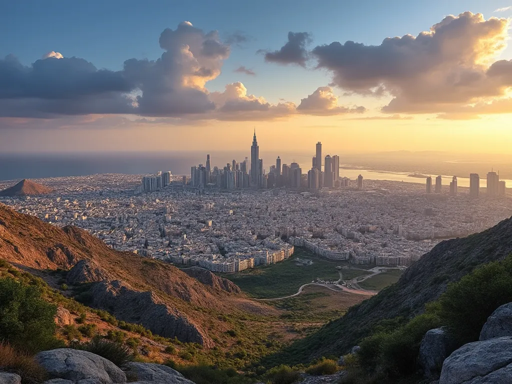 Sana'a skyline with the cityscape