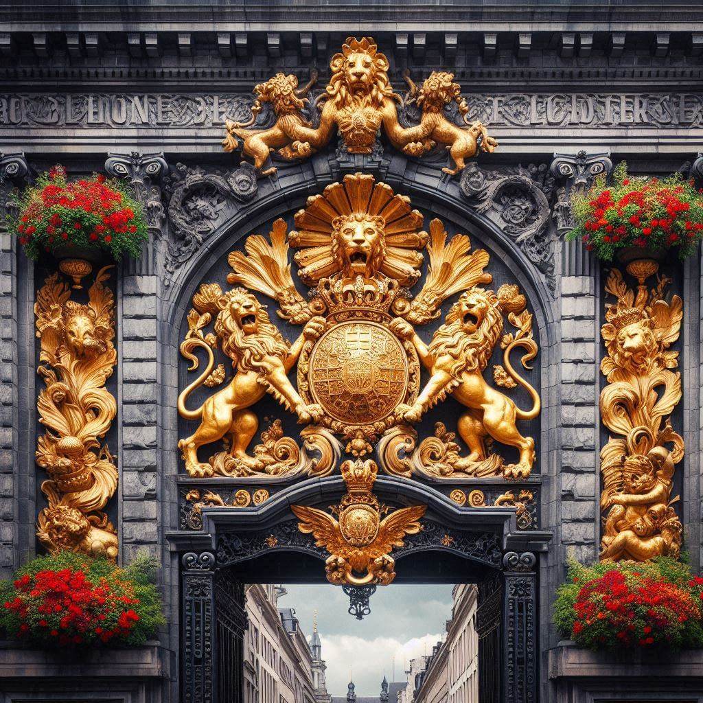  Ornate gate in Brussels, symbolizing Belgium's rich history and cultural diversity