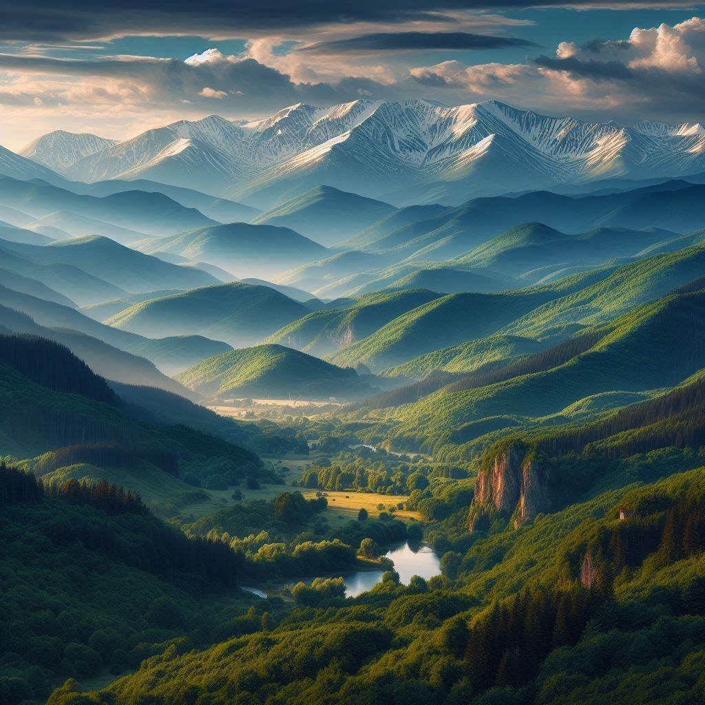 Scenic landscape of the Balkan Mountains, representing Bulgaria's national identity and natural beauty.