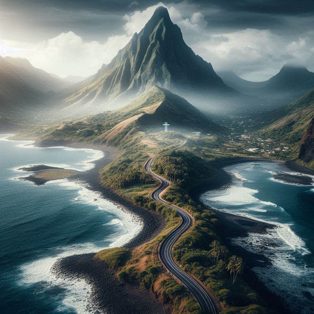 Dramatic landscape of <b>Martinique</b>'s coastline, symbolizing the island's rich history and cultural identity