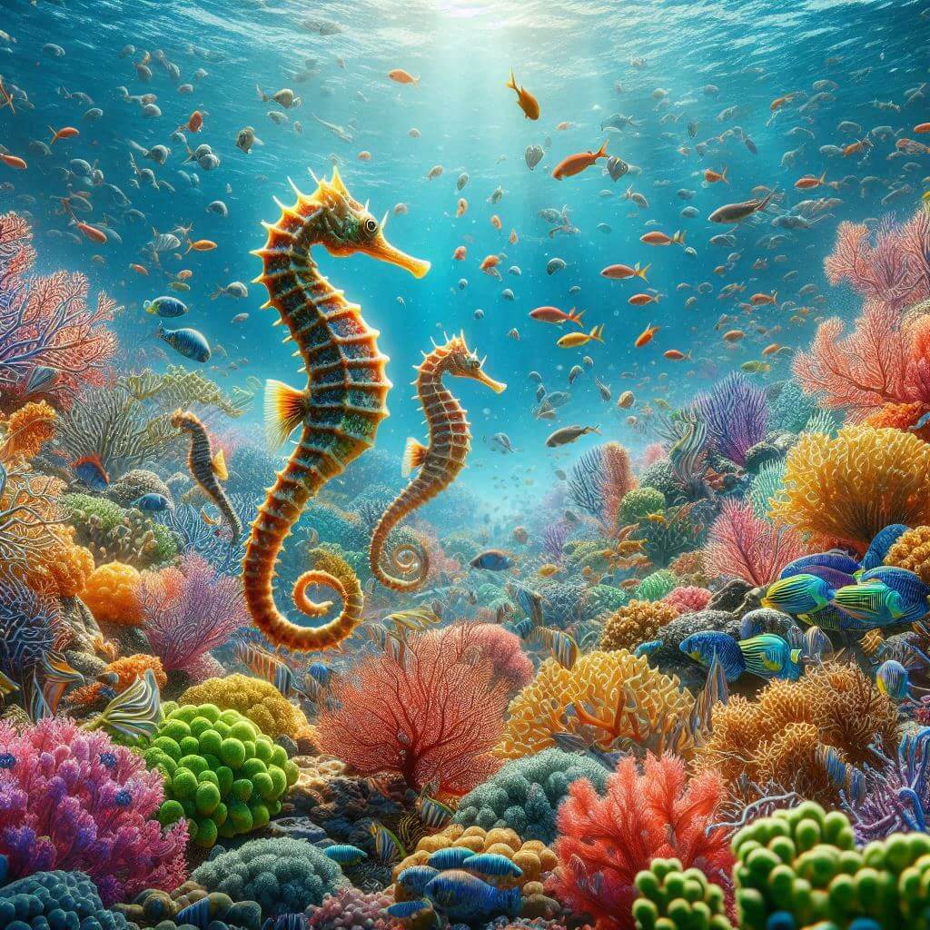 Escena vibrante de un arrecife de coral que simboliza la rica biodiversidad marina de Mayotte