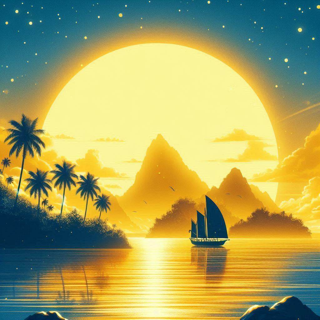 Vista aérea majestuosa de la costa de Niue con una bandera ondeando en primer plano