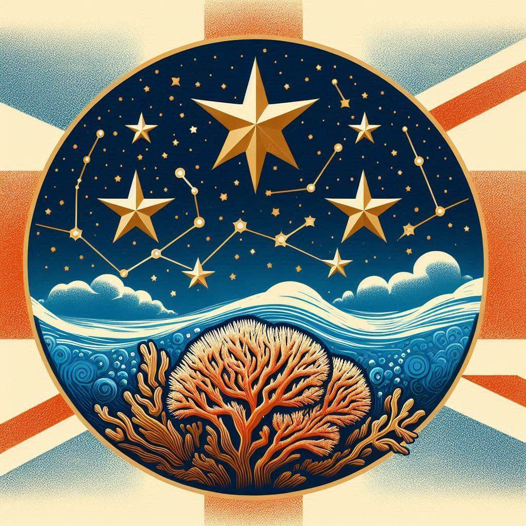 Vibrante escena de un pueblo en Niue con niños locales jugando y volando cometas con la bandera nacional