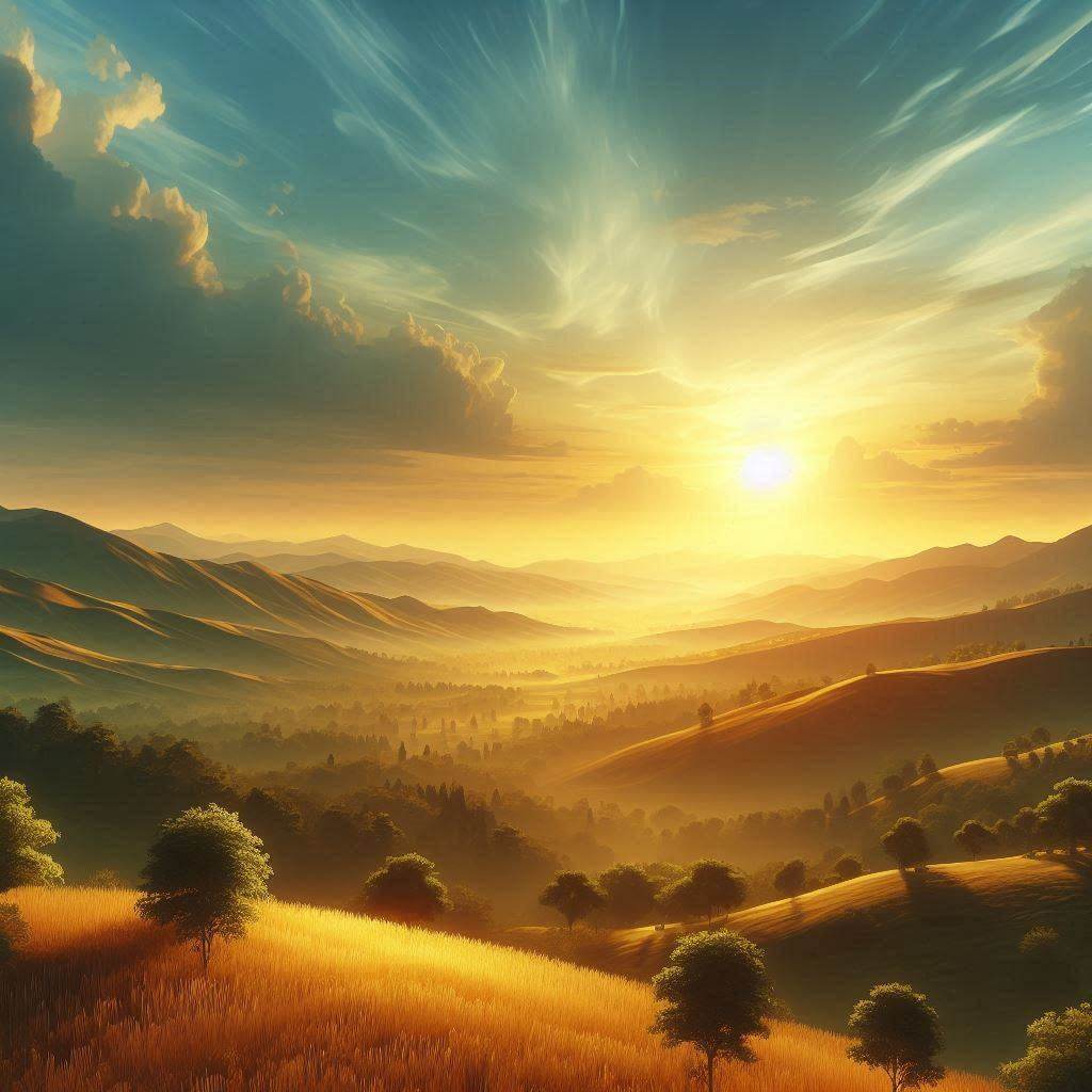 Las colinas escénicas de Ruanda al amanecer, representando esperanza y optimismo