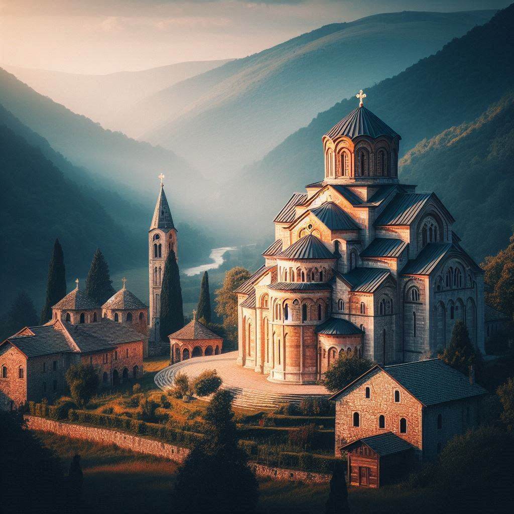 Aficionados patriotas serbios de fútbol agitando banderas durante un partido del Campeonato Europeo de la UEFA