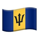 Barbados flag on Apple devices