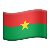 Burkina Faso flag on Apple devices