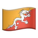 Bhutan flag on Apple devices