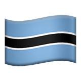 Botswana flag on Apple devices