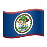 Belize flag on Apple devices