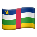 Central African Republic flag on Apple devices