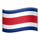 Costa Rica flag on Apple devices