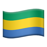 Gabon flag on Apple devices