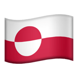 Greenland flag on Apple devices