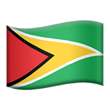 Guyana flag on Apple devices