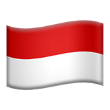 Indonesia flag on Apple devices