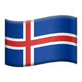 Iceland flag on Apple devices