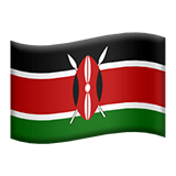 Kenya flag on Apple devices