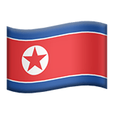 North Korea flag on Apple devices