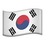 South Korea flag on Apple devices