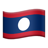 Laos flag on Apple devices