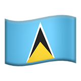 Saint Lucia flag on Apple devices