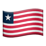 Liberia flag on Apple devices