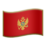 Montenegro flag on Apple devices