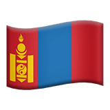 Mongolia flag on Apple devices