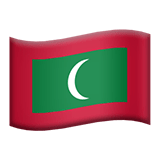 Maldives flag on Apple devices