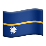 Nauru flag on Apple devices