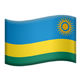 Rwanda flag on Apple devices