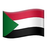 Sudan flag on Apple devices