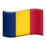 Chad flag on Apple devices