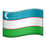 Uzbekistan flag on Apple devices