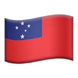 Samoa flag on Apple devices