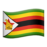 Zimbabwe flag on Apple devices