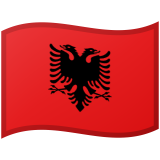 Albania flag on Google/Android devices