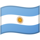 Argentina flag on Google/Android devices