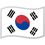 South Korea flag on Google/Android devices