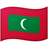 Maldives flag on Google/Android devices