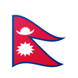 Nepal flag on Google/Android devices