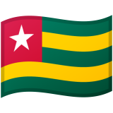 Togo flag on Google/Android devices