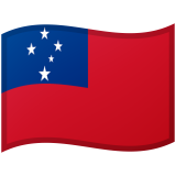 Samoa flag on Google/Android devices