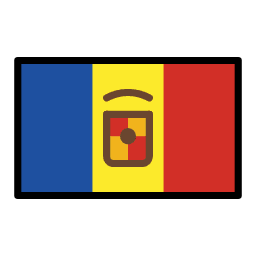 Andorra flag in OpenMoji style