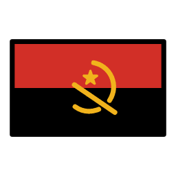 Angola flag in OpenMoji style