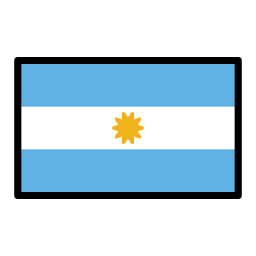 Argentina flag in OpenMoji style